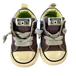 Converse Classic All Star Chucks Baby Sneakers Gray & White, Size 5